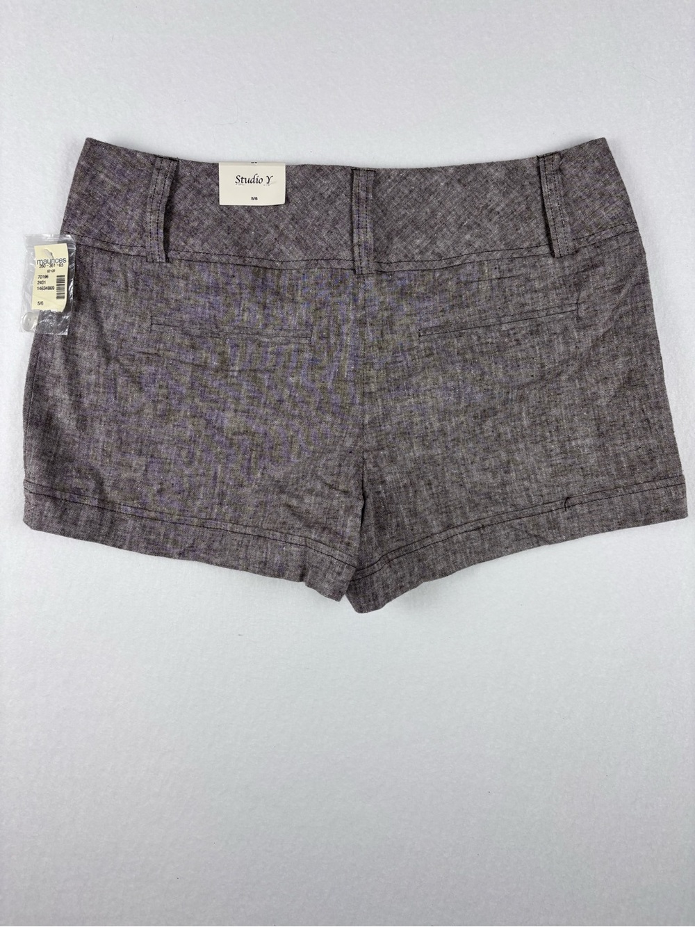 Studio Y Maurice’s NWT Brown High-Waist Tailored Shorts Women’s 5/6 - Picture 2 of 4